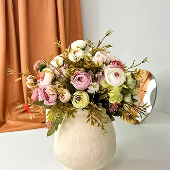 Decorative Flowers and Plants Centre De Table Mariage Flores Wed Artificial Flowers Carton Box Preserved Flowers & Plants 30 Cm