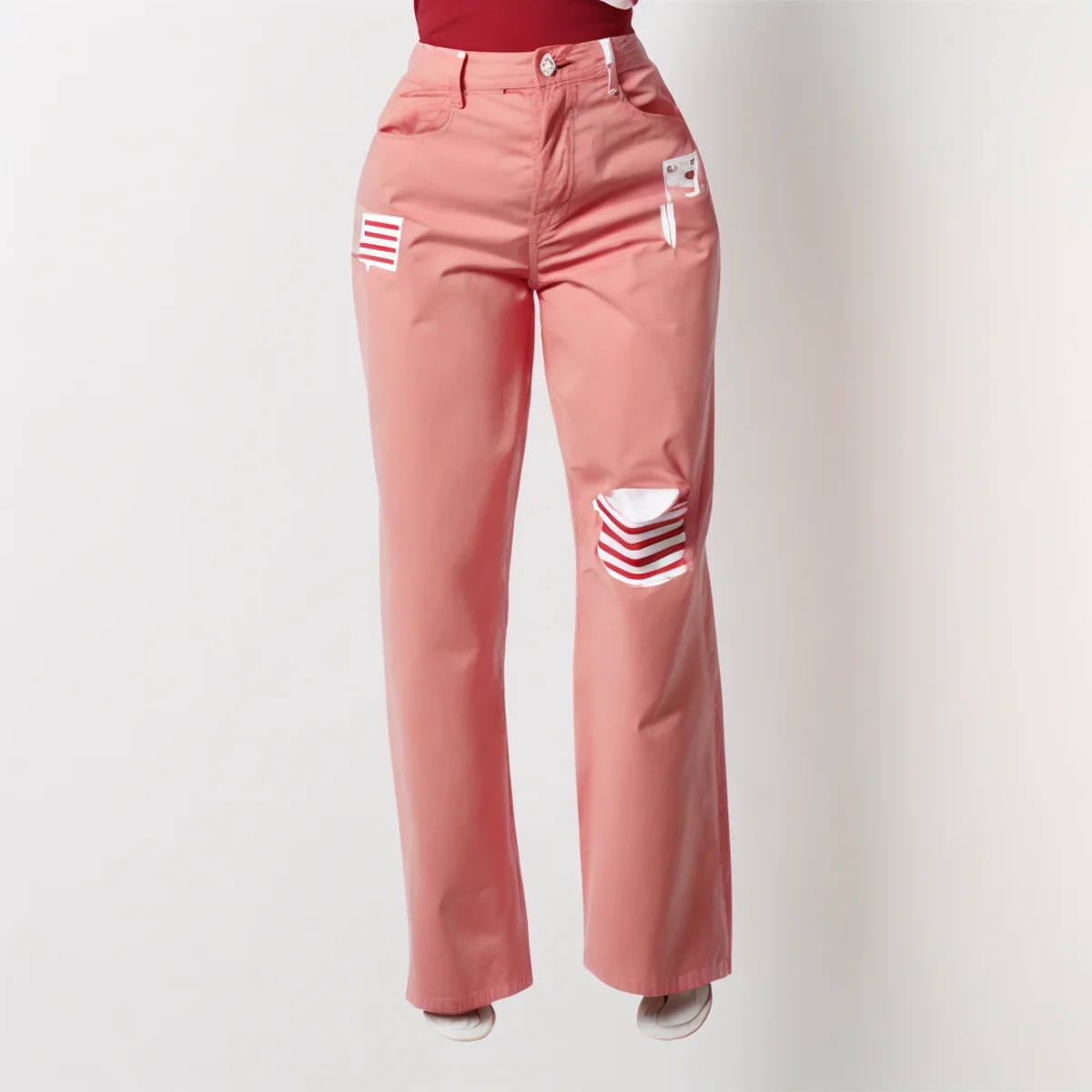 Hot Selling Women's Jeans Mom Jeans Mujer Denim Ripped Straight Woman Casual Trousers Women Jeans manufacture