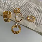 Ring Heart Finger Fashion Ring High-Grade Quality Crystal Gold Plated Heart Shape Adjustable Retro Finger Ring For Women