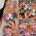 New Arrival Cartoon 2 Piece Short Sleepwear Pajamas Cartoon Sets For Women