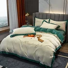 Bedding China Cotton Sheets Bed Set Best Selling Bed Sheets 4 Piece Cotton Velvet Embroidery Bedding Set In China