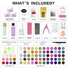And Nail Uv MOROVAN 48 Color Docoration Curved Powder And Nail UV Gel Set