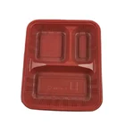 Lunch Box Microwavable Eco Plastic Takeaway 3 Compartment Bento Disposable Lunch Box