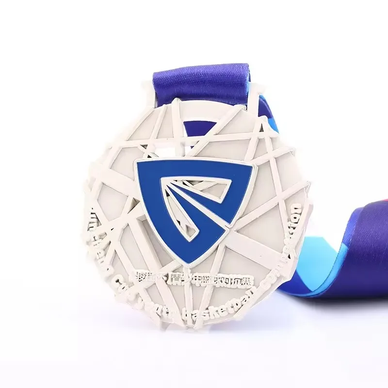 Personalized Custom logo Zinc Alloy Metal Medals 3d Gold Award Sports Basketball Medal with Ribbon factory