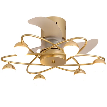 Luxury Chandeliers ABS Blade Dimmable Modern Shape Room Led Lighting Ceiling Fan Light