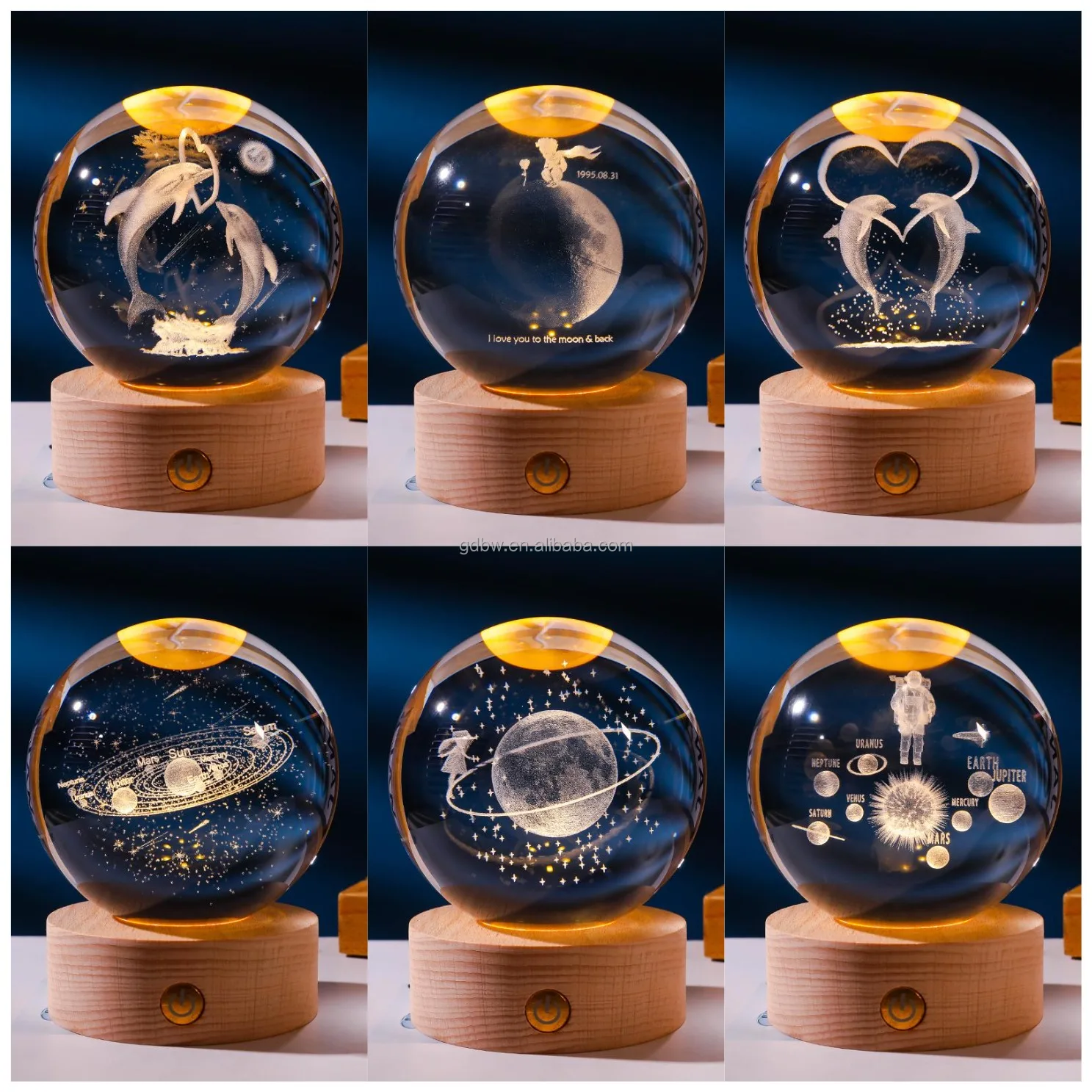 Luminous Sky Moon Crystal Ball Creative Night Lamp For Gift Buy