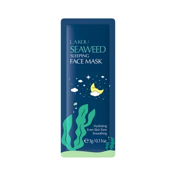 Disposable seaweed sleeping mask deep moisturizing smooth facial mud mask hydrating soothing even skin tone face mask for night