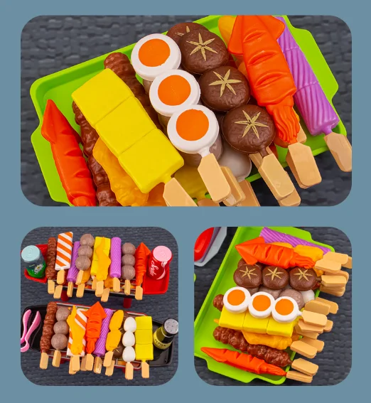 Kids BBQ Grill Toy Plastic Kitchen Cooking Play Sets for Girls Boys Toddler BPA-Free Safety Learning Toys factory