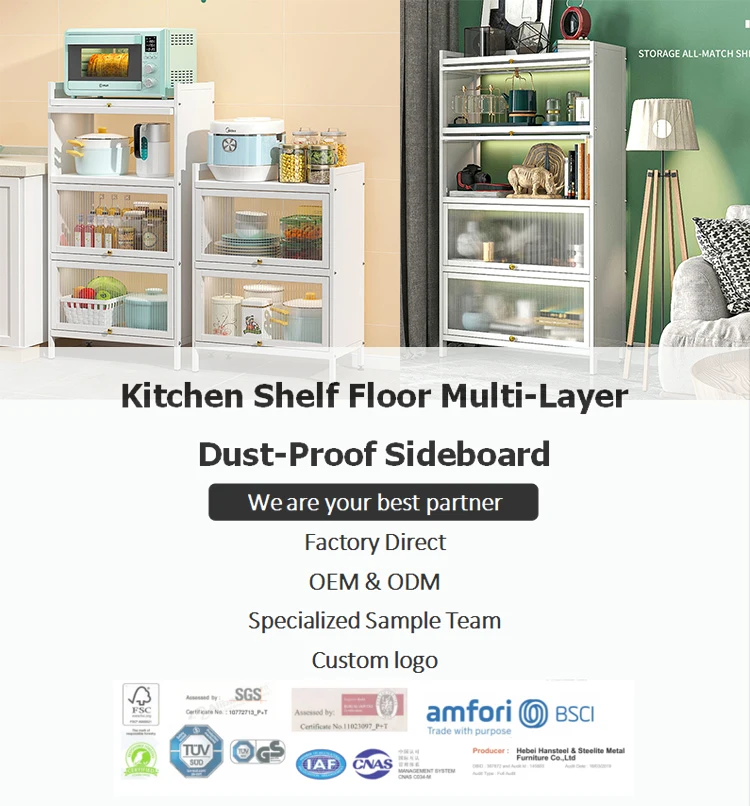 Metal Kitchen Cabinet Shelf Organizer Modern Customized Size 0