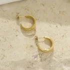 Stud Trendy 2021 New CC Earrings Stainless Steel 18K PVD Gold Plated Dainty Stud Earrings