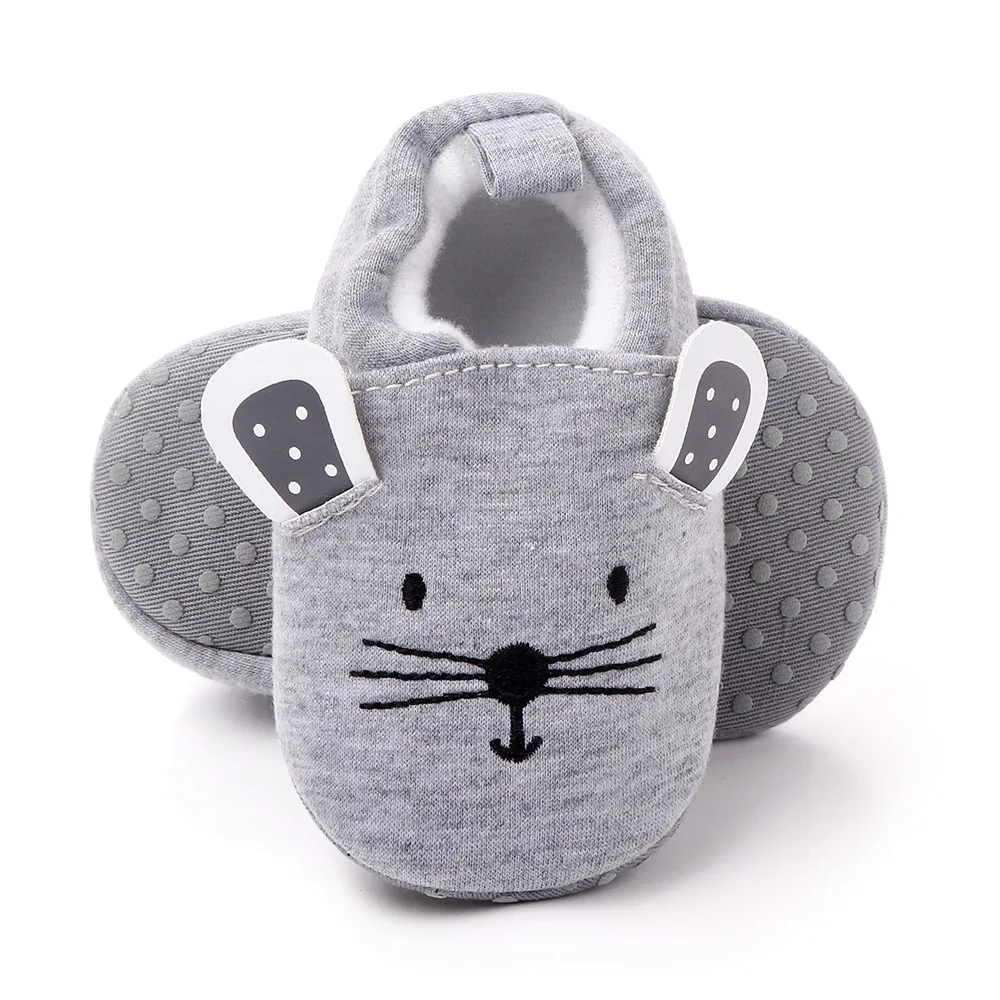 Winter New Cartoon Animals 0-1 Year Old Baby Home Non-slip Toddler Shoes manufacture