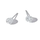 Stud Earrings S925 Sterling Silver Stud Earrings Round Ball Full Diamond Ball Earrings Fashion Earrings