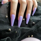 Nail False Finger Purple Coffin Nail Super Long Ballet Manicure False Nail Patch