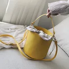Leather Handbag New Customized Logo Bow-knot Women PU Leather Bucket Bag Shoulder Handbag