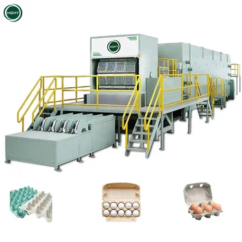 Hghy Apple Fruit Tray Egg Packaging Box Carton Pulp Molding Small Machine Making Cheap High Quality Paper Egg Tray Machine