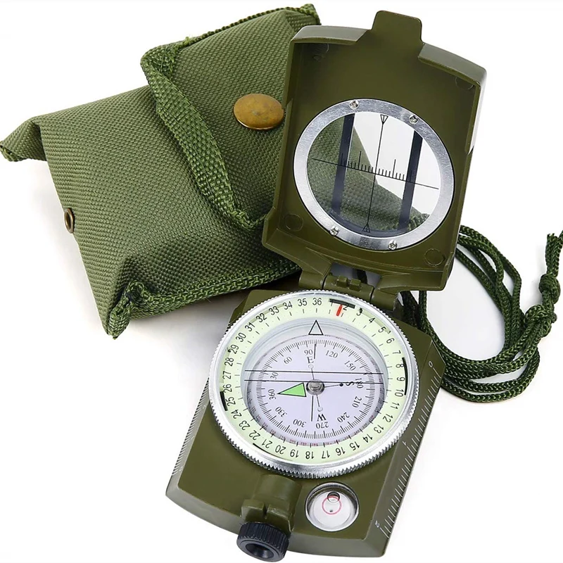 MILITARY SCOUT SIGHTING NAVIGATION MAP FOLDING COMPASS CAMPING SURVIVAL HIKING 