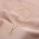 Pendant Factory Supply Cheap Fashion Copper Accessories Alphabet Pendant Necklace With Rhinestone For Women