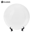 Ceramic Wholesale Sublimation Ceramic Plates 10 Inch Blanks White Porcelain Plate With Stand Ceramic White Round Plate