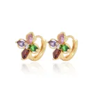 Earrings Woman Fancy 18k 14k Gold Plated Small Gold Earrings Woman Ladies Earrings Designs Party Girls