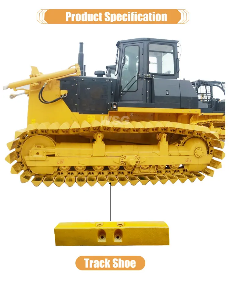 PC200 D9R EX120 Dozer  Single Grouser Track Shoes Plate Assy Manufacturer For Bulldozer Swamp Crane