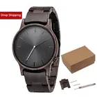 SOPEWOD Custom Private Label Sandalwood Walnut Teak Unisex Wooden Watches Ebony Wood Engraved Watch