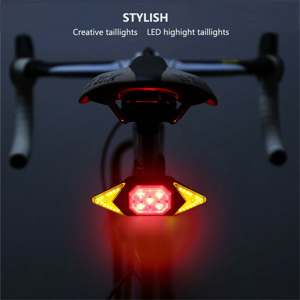 Details about   Bicycle Turn Signal LED Lights Road Bike Handlebar Indicator Lights USB Charging 