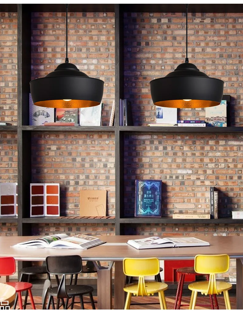 Retro Metal Large Dome Pendant Light  For Cafes Restaurants Hotel