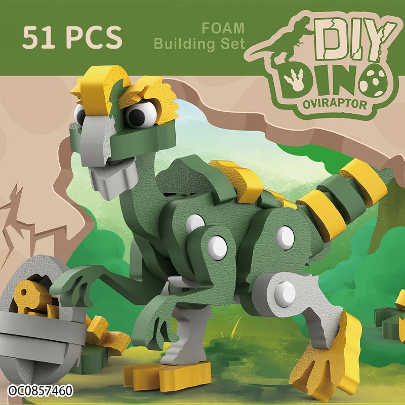 Early childhood education toys diy dinosaur eva foam building blocks disassembly toys
