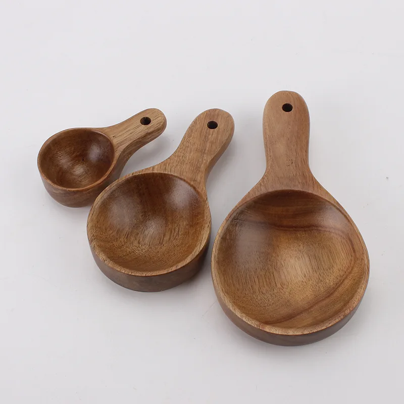 Measuring Cup Set Acacia Wooden Measuring Spoon for Cooking Nonstick Wood Kitchen Utensil Cooking