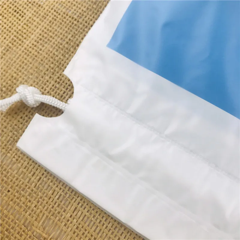 manufacturer custom print logo natural cotton single double drawstring bag