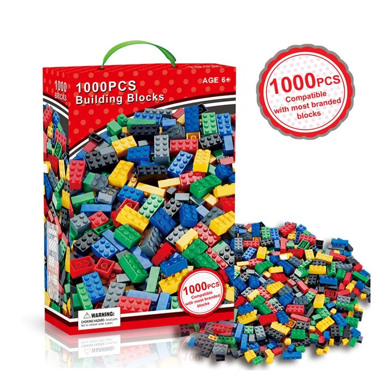 1000 pcs of plastic building blocks DIY compatible small particle building block toys children's assembling toys