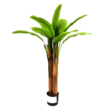 Factory Wholesale Indoor And Outdoor Artificial Birds Of Paradise Plants Plastic Bonsai Skybird Traveller Banana Tree