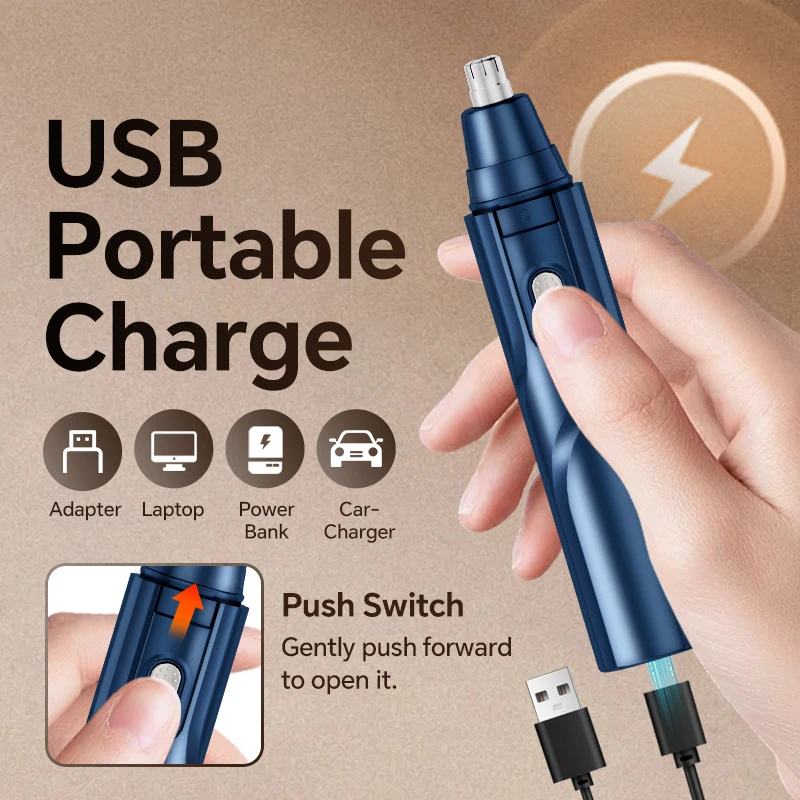 New Rechargeable Four-in-One Set Nose Hair Trimmer Portable Electric Push Shear for Home Hair Salon Cross-Border Plastic Product supplier