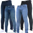 Pants Jeans Men Jeans Pants Classic Washed Blue Joint Black Men Slim Tight Plus Size Skinny Pants Denim Jeans Trousers