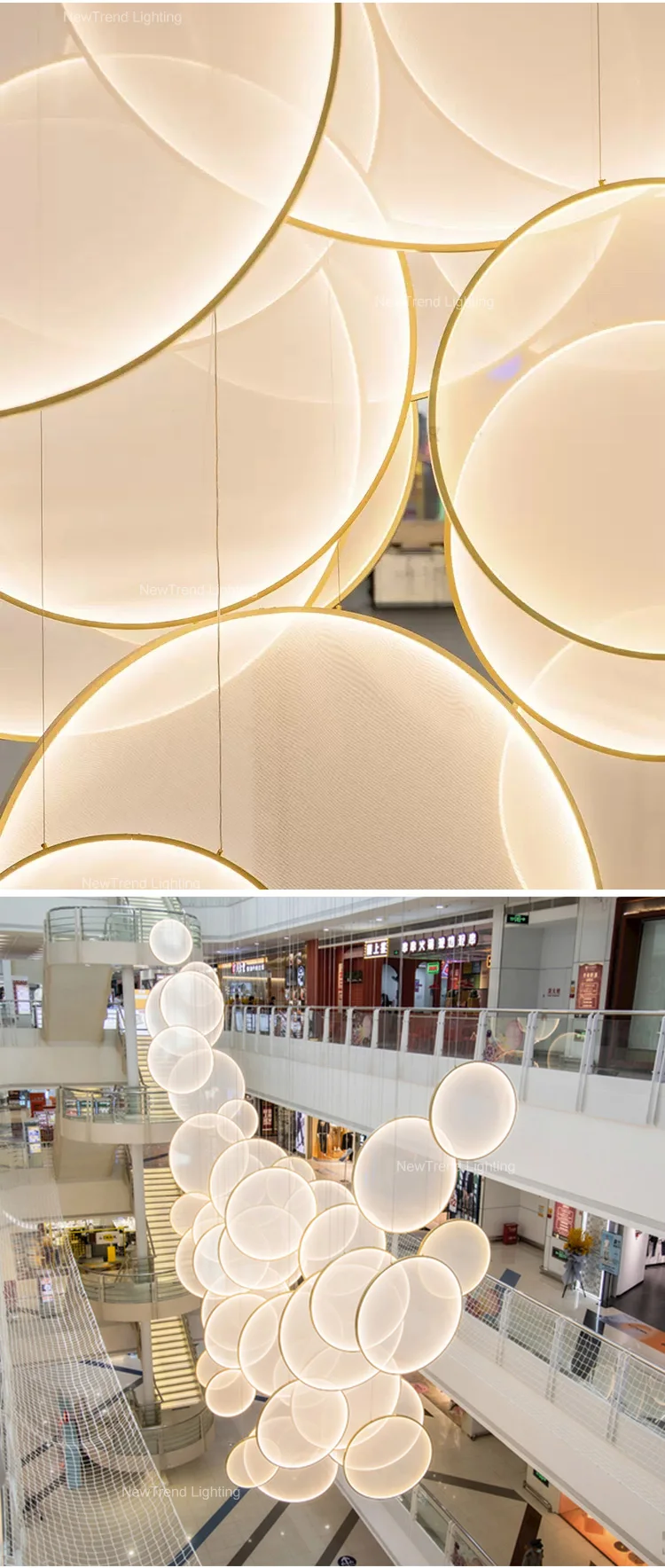 CPL-316 Custom Indoor Decoration Hanging Light Villa Hall Hotel Lobby Mall Gallery LED Chandelier Light manufacture