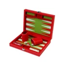 Chips Dices Set Custom Handmade Mini Backgammon Board Games Chips Dices Cups Box Set With Low Prices
