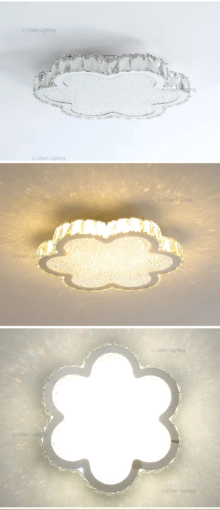 c0071 professional quality indoor decoration stainless steel crystal light led ceiling lamp-2