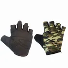 Gloves Camouflage Pattern Open Finger Outdoor Sport Bike Mechanic Work Half Finger Fingerless Cycling Gloves