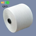 100% Wholesale 100% Polyester Yarn 40 Counts Pure White Blended Yarn