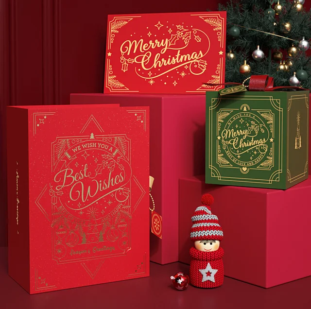 christmas card red new year birthday gift greeting cards custom