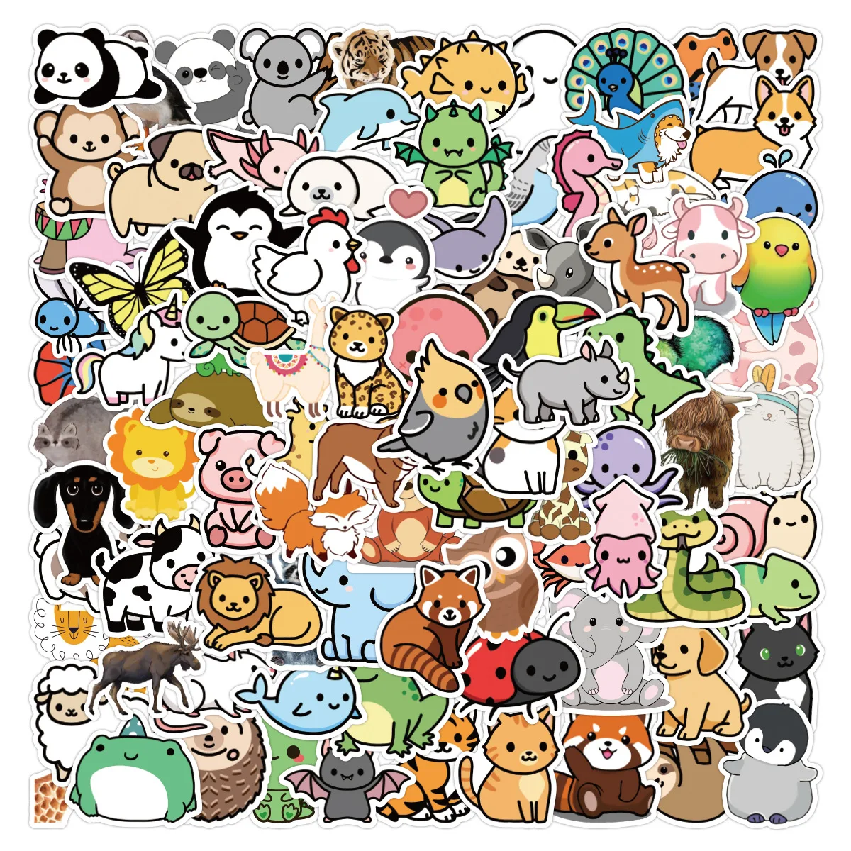 100pcs No Repeat Cartoon Animals Sticker For Kids Skateboard Laptop Luggage  Stickers - Buy Animal Stickers Cute,Animal Cartoon Sticker,Free Stickers  For Kids Product on 