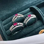 Ring Gemstone Rings Ring Heart Shape Engagement Red Ruby Stone Ring Gemstone Rings For Women