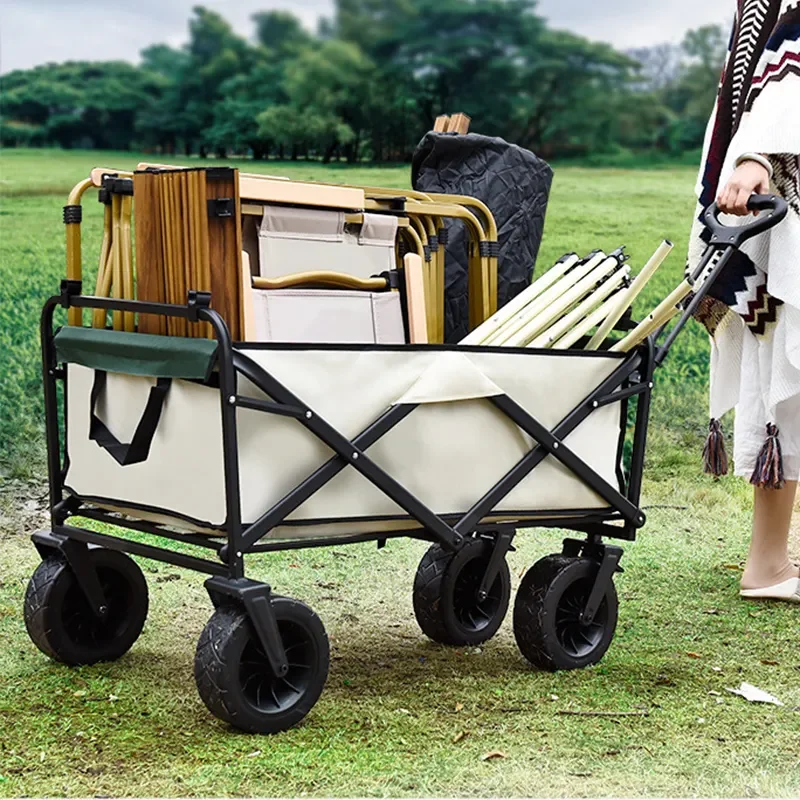 Bestselling heavy-duty picnic handcart garden camping vehicle portable foldable outdoor folding handcart