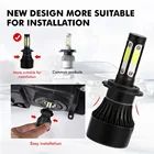 4 Led Super Bright 360 Degree 4 Side Car Head Lamp Dual Color 6000k 8000k Car Kits Led Headlgiht