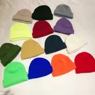 Custom Knitted Beanie Beanie Winter Hat Custom Logo 100%Acrylic Knitted Winter Fisherman Beanie Hats