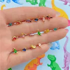 Zircon Zircon Zircon Earrings Stud ROXI Colorful Zircon Cute Dinosaur Stud Earrings Jewelry For Women 2021