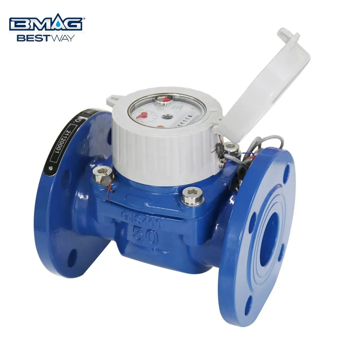 Dn40 Dn300 R80 R160 R200 Ip68 Dry Type Turbine Water Meter Flanged