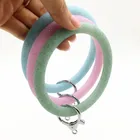 Bangle NEW 2021 Custom Silicone Bangle O Key Ring Wrist Keychain Round Silicone Bangle Keychain