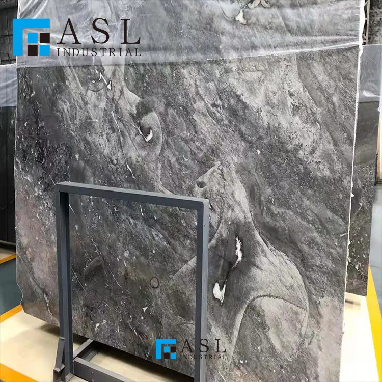 Factory direct low price sea grey marble hotesale marble low cost natural grey slab italian ash marble