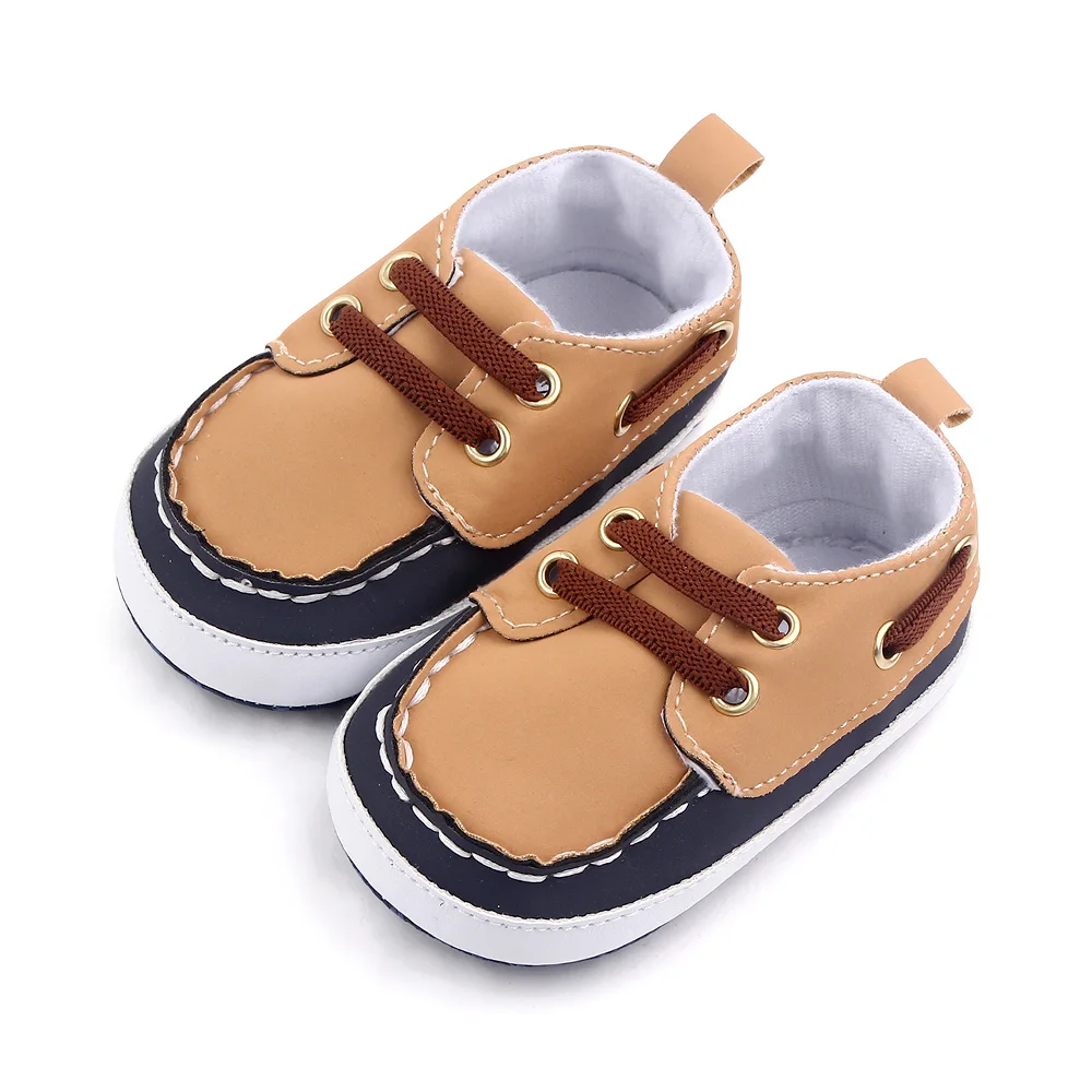 Spring and Autumn 0-12 Months Baby Elastic Soft Soled Color Matching Casual Toddler Shoes factory